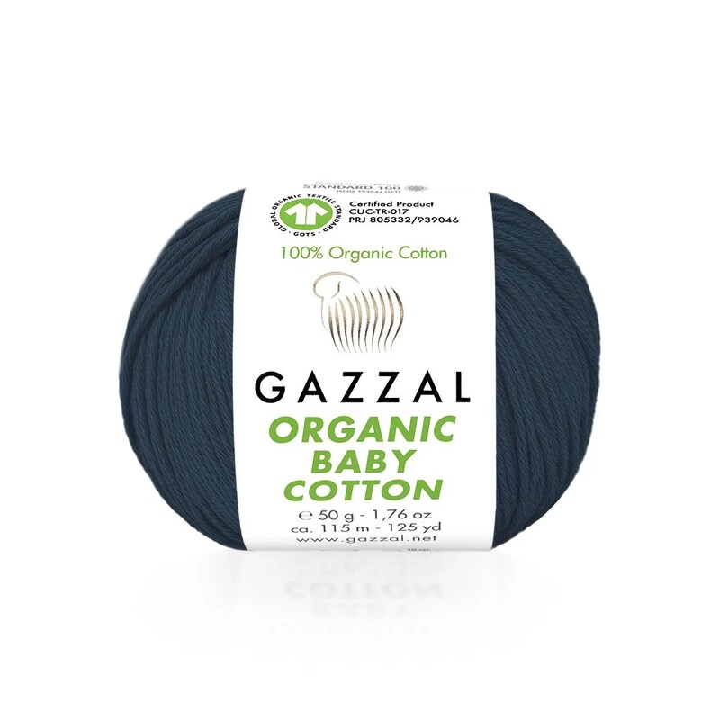Gazzal - Gazzal Organic Baby Cotton El Örgü İpi Fas Mavisi 437