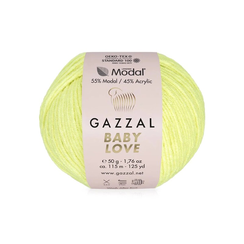 Gazzal - Gazzal Baby Love El Örgü İpi | Bebe Sarı 1608