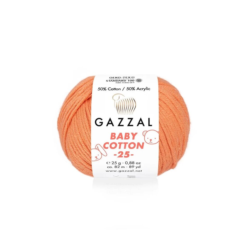 Gazzal Baby Cotton 25 El Örgü İpi Bakır 3465