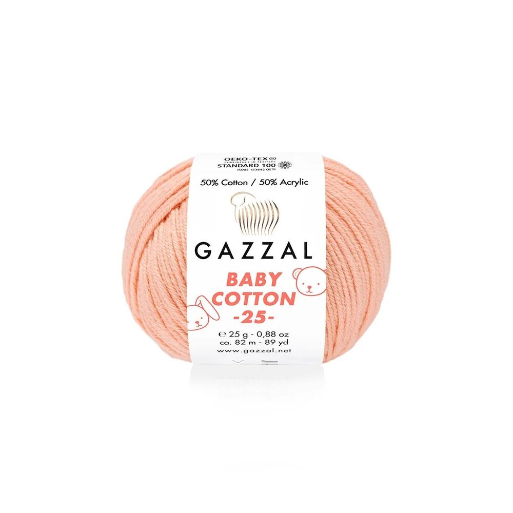 Gazzal Baby Cotton 25 El Örgü İpi Gün Batımı 3412