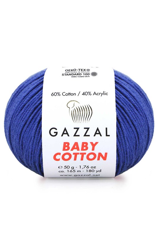Gazzal - Gazzal Baby Cotton El Örgü İpi Saks 3421 Gazzal - Gazzal Baby Cotton El Örgü İpi Saks 3421