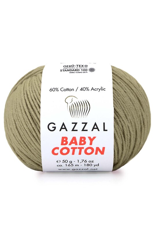Gazzal - Gazzal Baby Cotton El Örgü İpi Açık Yeşil 3464 Gazzal - Gazzal Baby Cotton El Örgü İpi Açık Yeşil 3464
