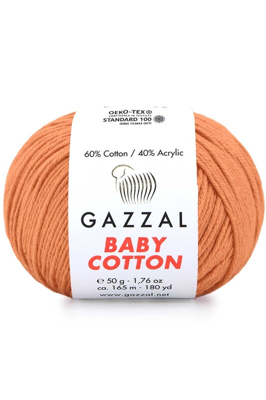 Gazzal - Gazzal Baby Cotton El Örgü İpi Bakır 3465