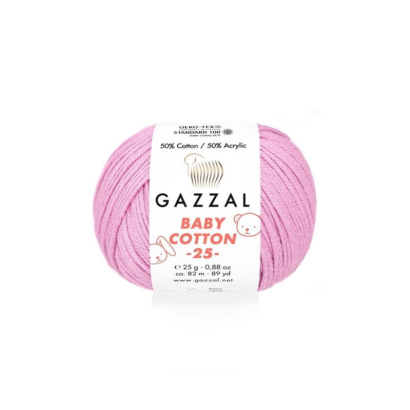 Gazzal - Gazzal Baby Cotton Yarn|Pink 3422