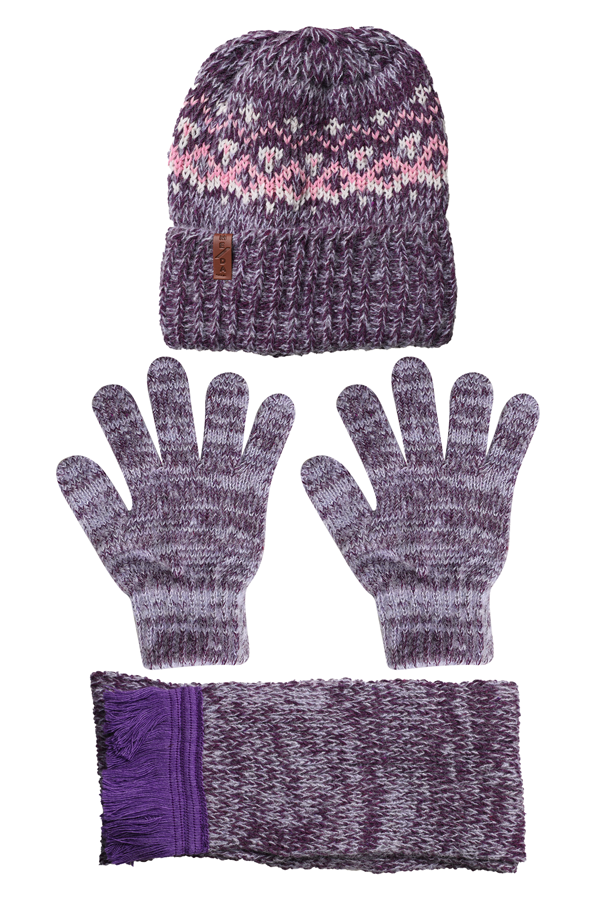 Çocuk Atkı Bere Eldiven Takımı | Lila Çocuk Atkı Bere Eldiven Takımı | Lila