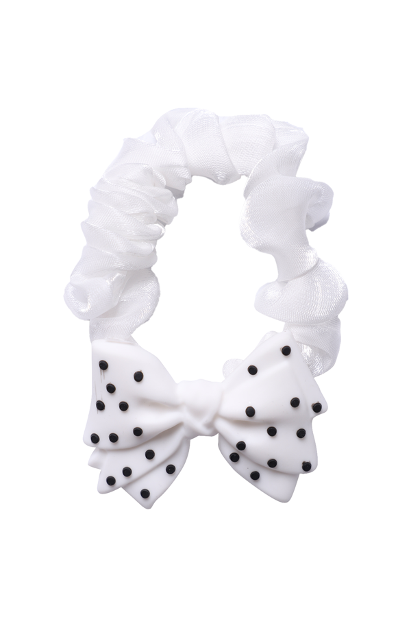 Puantiyeli Lastik Toka 8579 | Beyaz Puantiyeli Lastik Toka 8579 | Beyaz