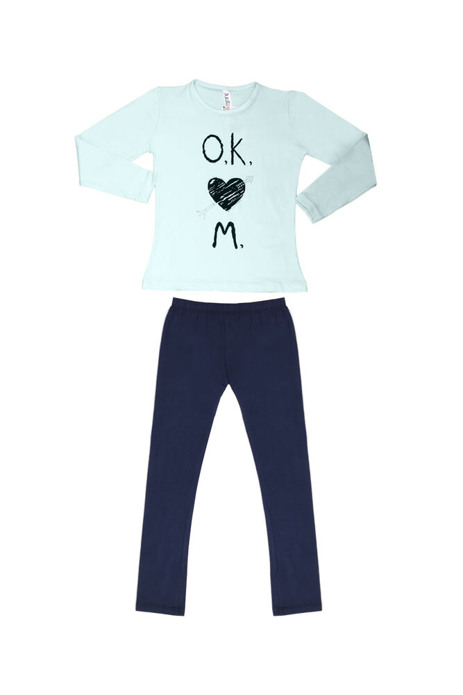 Juuta Printed Girl Leggings Set | Sea Green