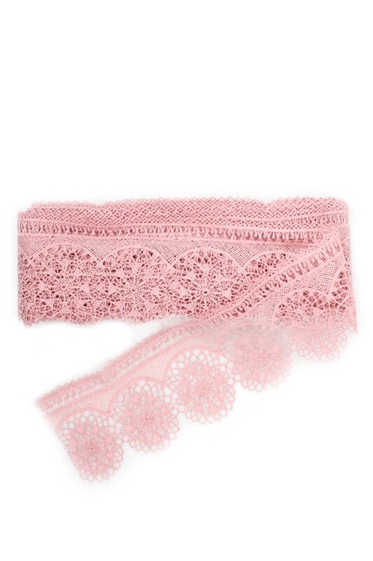SİMİSSO - Floral Patterned Guipure Simisso|Powder