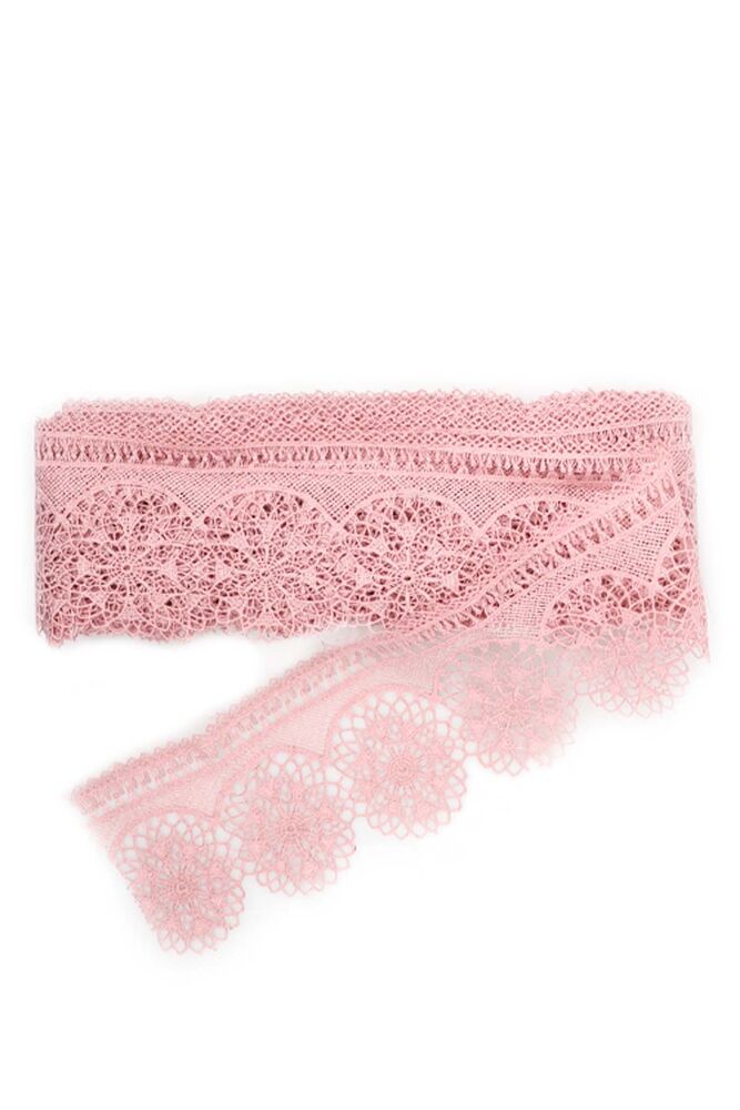 Floral Patterned Guipure Simisso|Powder