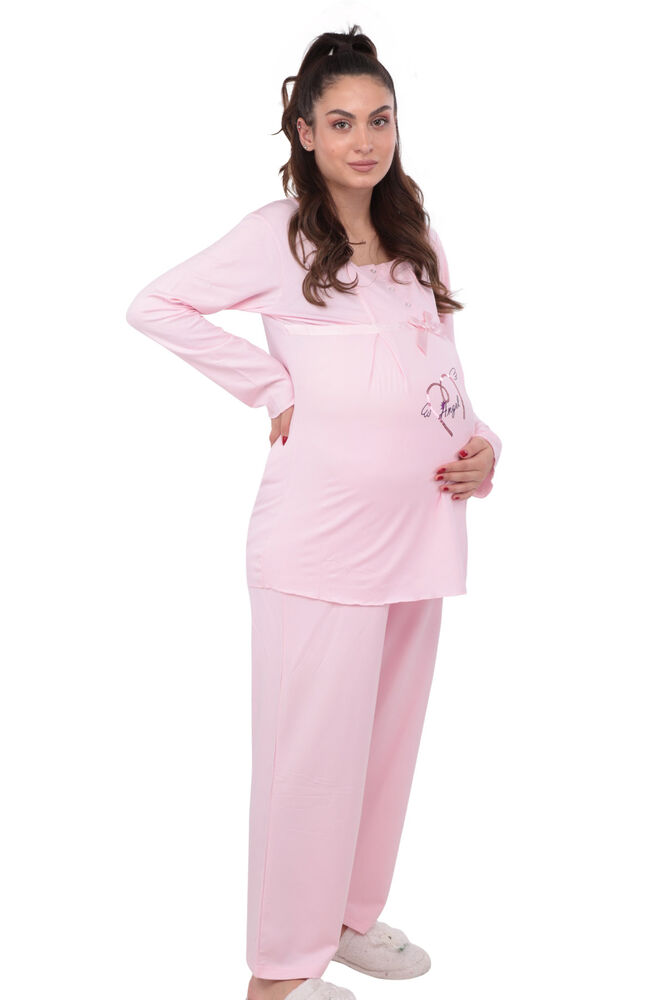 Berrak Kalpli Hamile Pijama Takımı 392 | Pembe