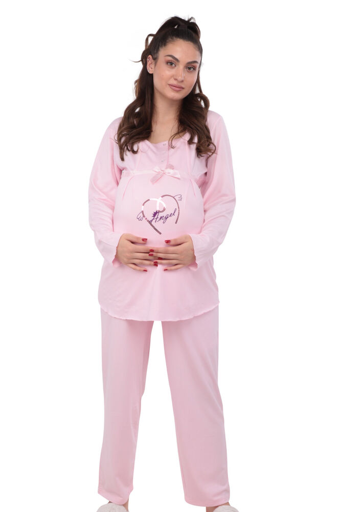Berrak Kalpli Hamile Pijama Takımı 392 | Pembe
