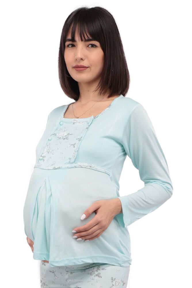 Işılay Lohusa Kadın Pijama Takımı | Mavi