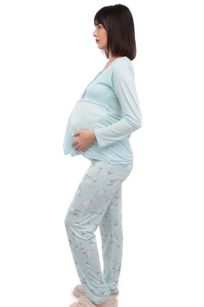 Işılay Lohusa Kadın Pijama Takımı | Mavi
