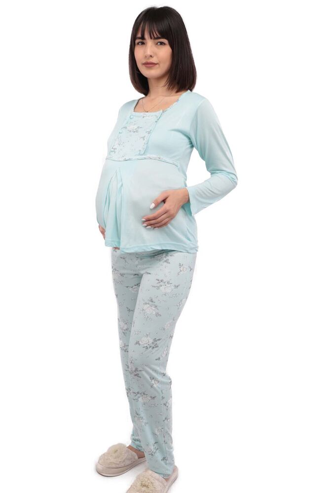 Işılay Lohusa Kadın Pijama Takımı | Mavi