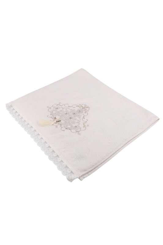 Guipure Embroidered Hand and Face Towel Cream 50*90 - Thumbnail