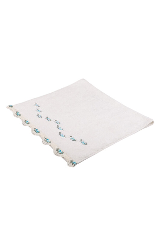 Fiesta Bamboo Embroidered Hand Towel Turquoise 50*90 - Thumbnail