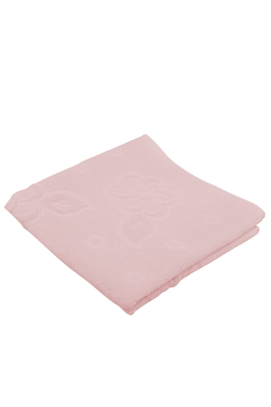 FİESTA - Snowdrop Velvet Embroidered Towel Fringed 50*90 Powder 9210