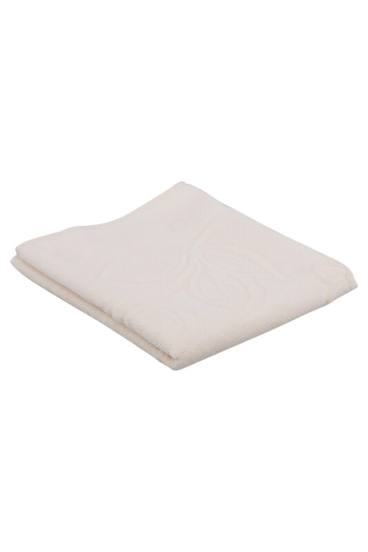 FİESTA - Snowdrop Velvet Embroidered Towel 50*90 Cream 9219