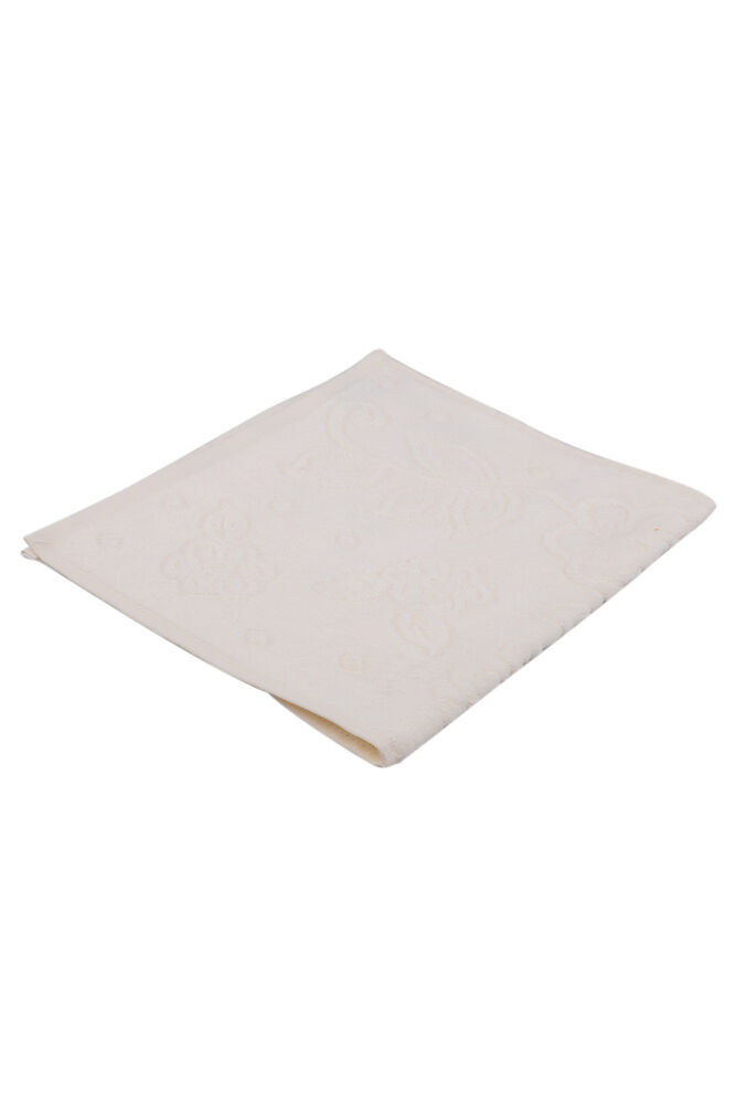 Snowdrop Patterned Velvet Embroidered Hand Towel 30*50 Cream 9819