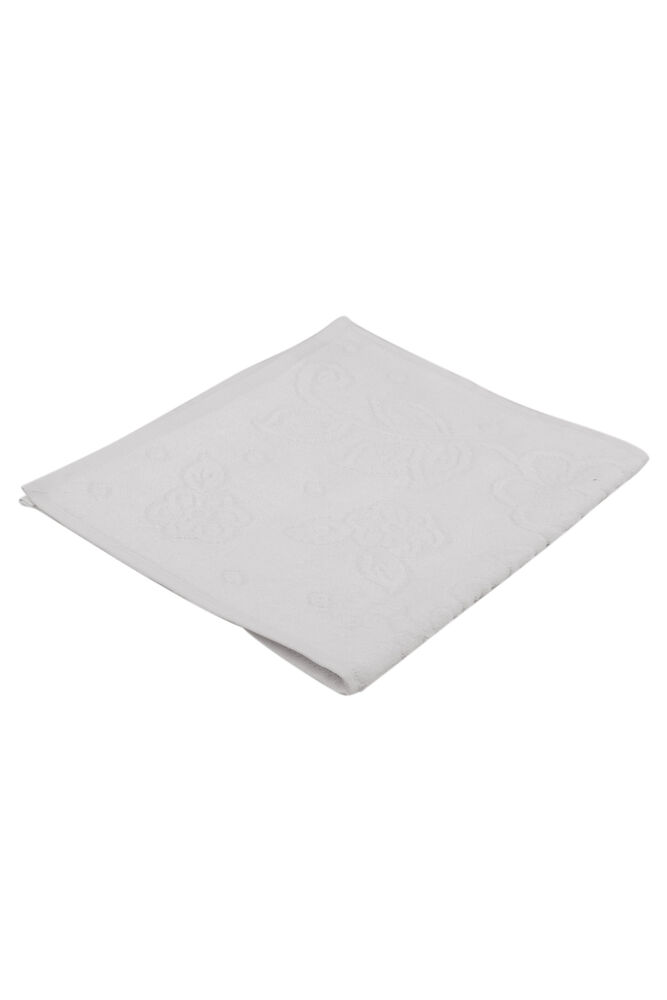 Snowdrop Patterned Velvet Embroidered Hand Towel 30*50 White 9819