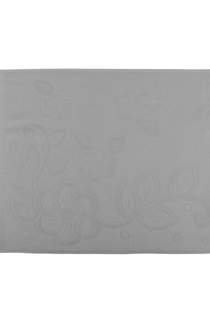 Snowdrop Velvet Embroidered Towel Fringed 50*90 Gray 9210