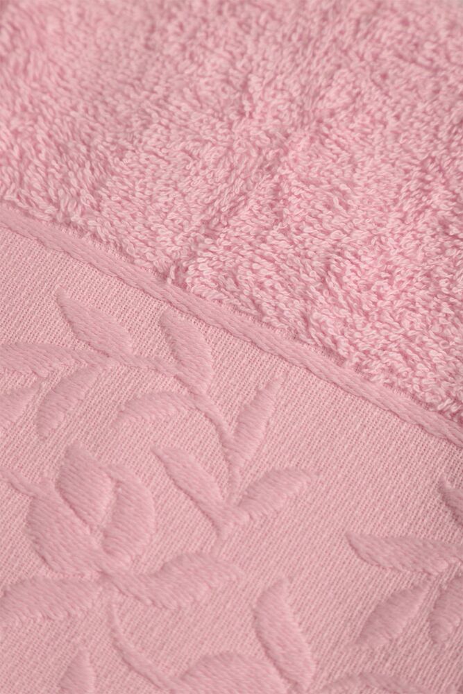 Bukle Jakarlı El ve Yüz Havlusu 50*90 7117-1 | Pembe
