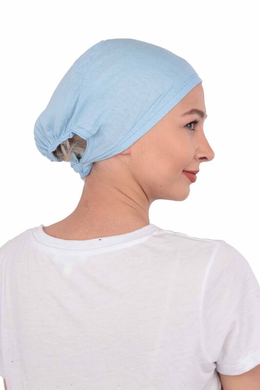 Boneci Düz Penye Bone | Mavi - Thumbnail