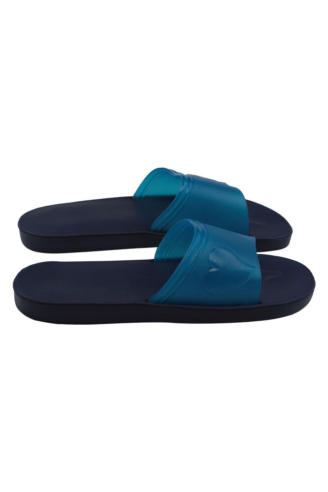 Kaşgar Heart Patterned Women Slippers K18 | Blue