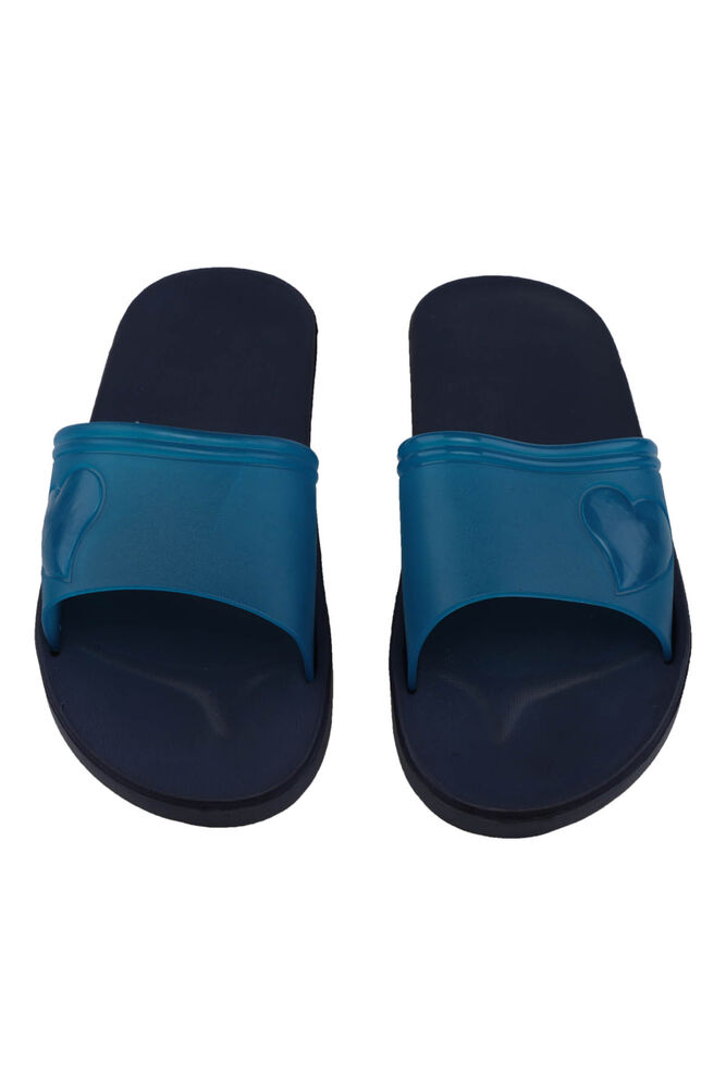 Kaşgar Heart Patterned Women Slippers K18 | Blue