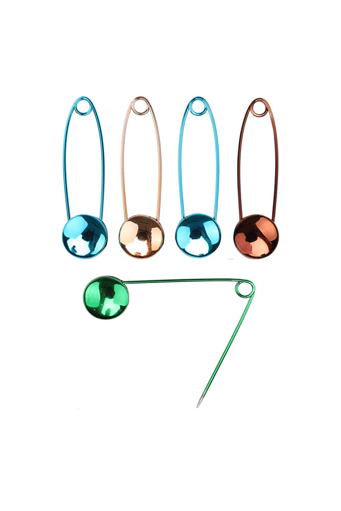 Metalize Yuvarlak Çengelli İğne 4 cm 5 li