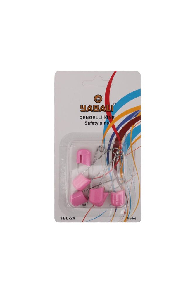 Yabalı Bebe Çengelli İğne 6 Adet YBL-24 | Pembe