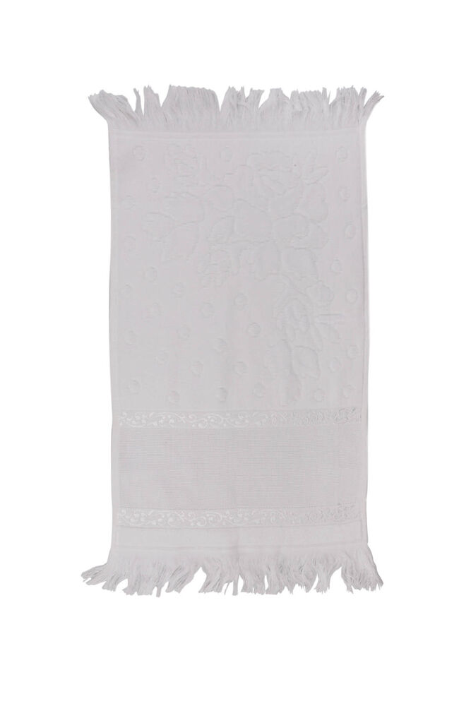Fiesta Kadife İşleme Havlusu Saçaklı 30 x 50 | Beyaz