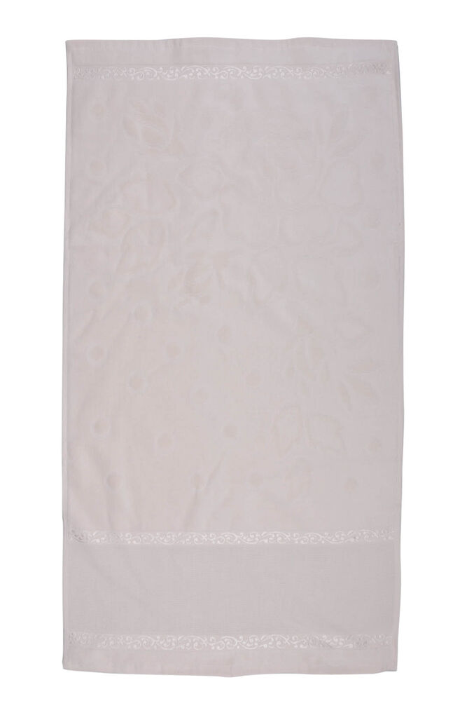 Fiesta Kadife İşleme Havlusu Saçaklı 50 x 90 | Bej