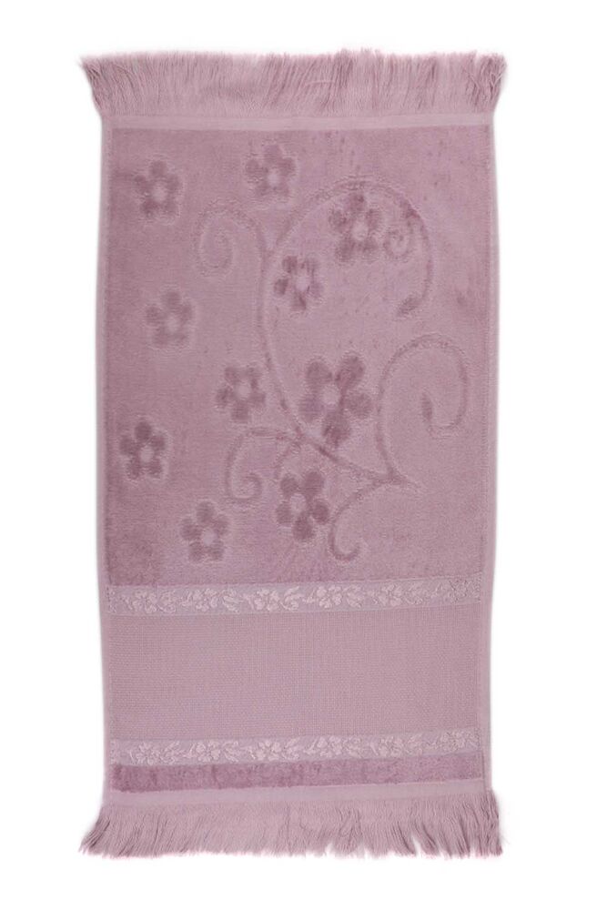 Saçaklı İşlemelik Havlu 30*50 cm | Mürdüm