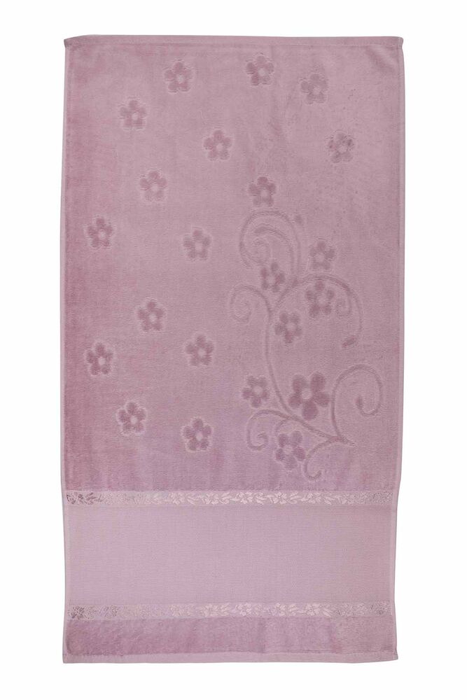 Saçaksız İşlemelik Havlu 50*90 cm | Mürdüm