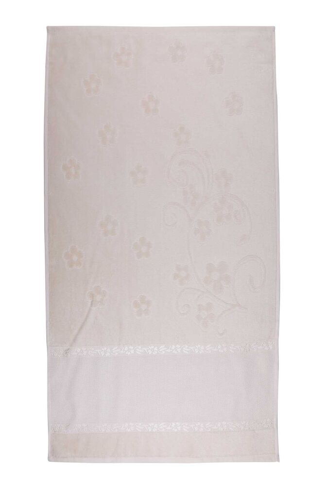 Saçaksız İşlemelik Havlu 50*90 cm | Bej
