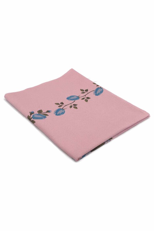 Baskılı Etamin İşlemelik Seccade Mavi 511 | Pudra - Thumbnail