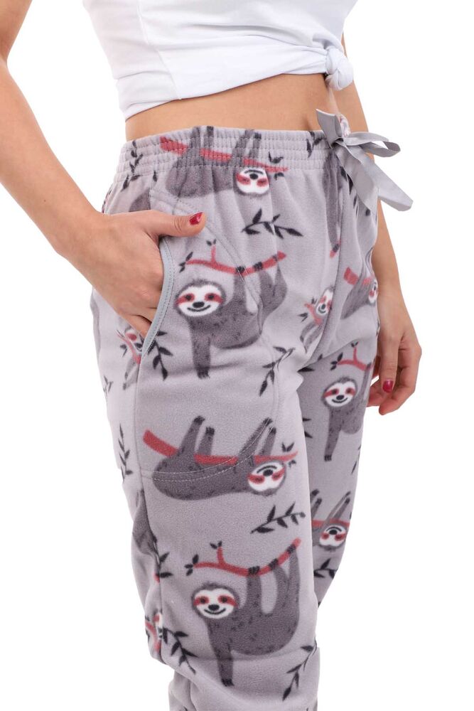 Arcan Koala Desenli Polar Pijama Altı | Gri