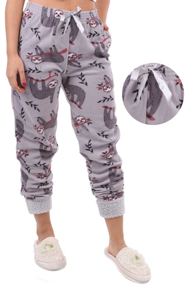 Arcan Koala Desenli Polar Pijama Altı | Gri