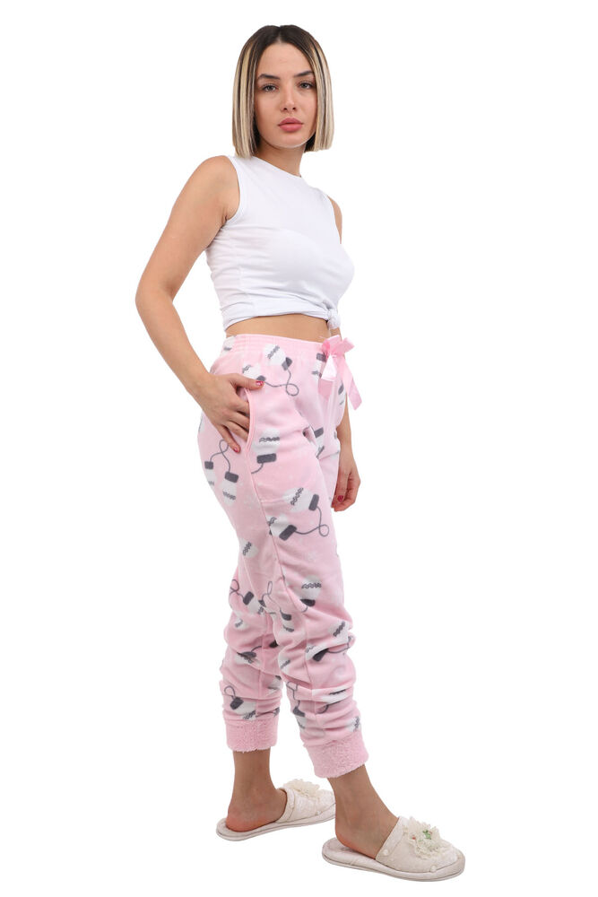 Arcan Eldiven Desenli Polar Pijama Altı | Pembe