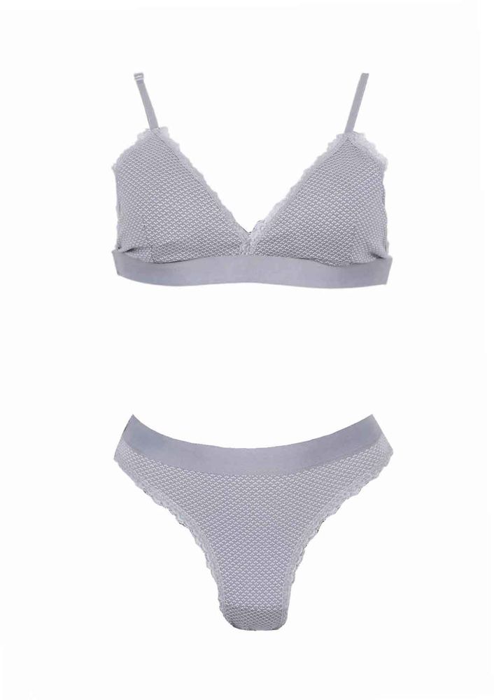 Cottonhill Desteksiz Sütyen Takımı 1818-3 | Gri