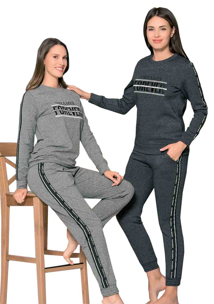 Спортивный костюм POLEREN с полосками по бокам 6174/чёрный 