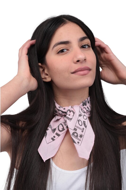 GÜLŞEN - Desenli Bandana | Pembe