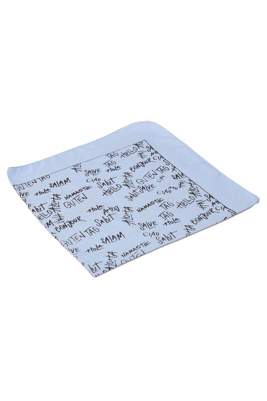 GÜLŞEN - Yazı Baskılı Bandana | Mavi