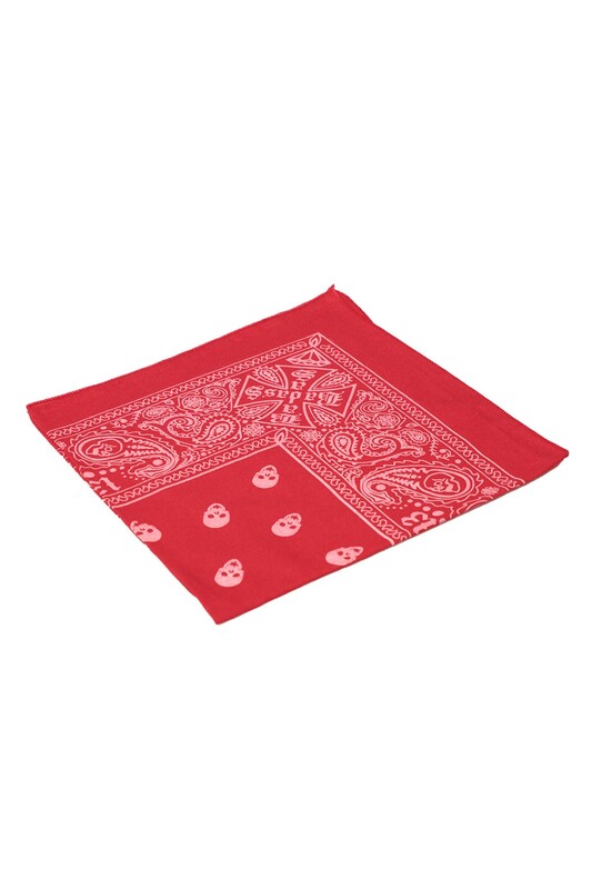 GÜLŞEN - Kurukafa Baskılı Bandana | Kırmızı