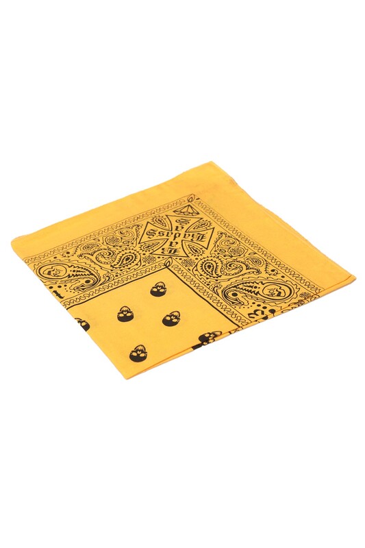 GÜLŞEN - Kurukafa Baskılı Bandana | Sarı