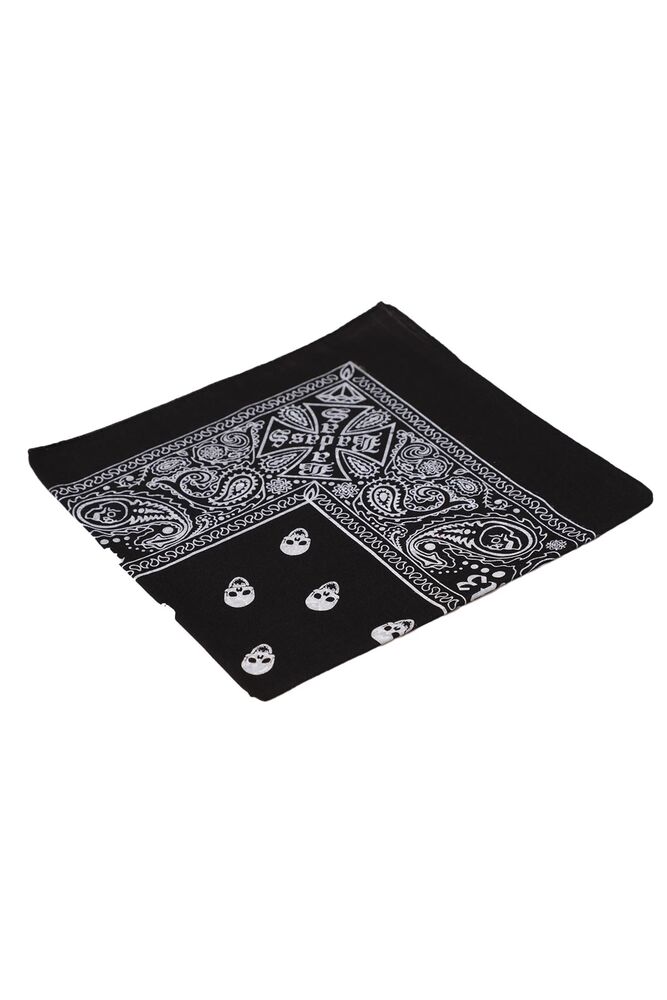 Kurukafa Baskılı Bandana | Siyah