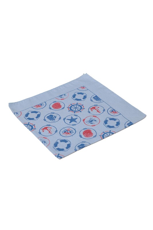 GÜLŞEN - Baskılı Bandana 02 | Mavi