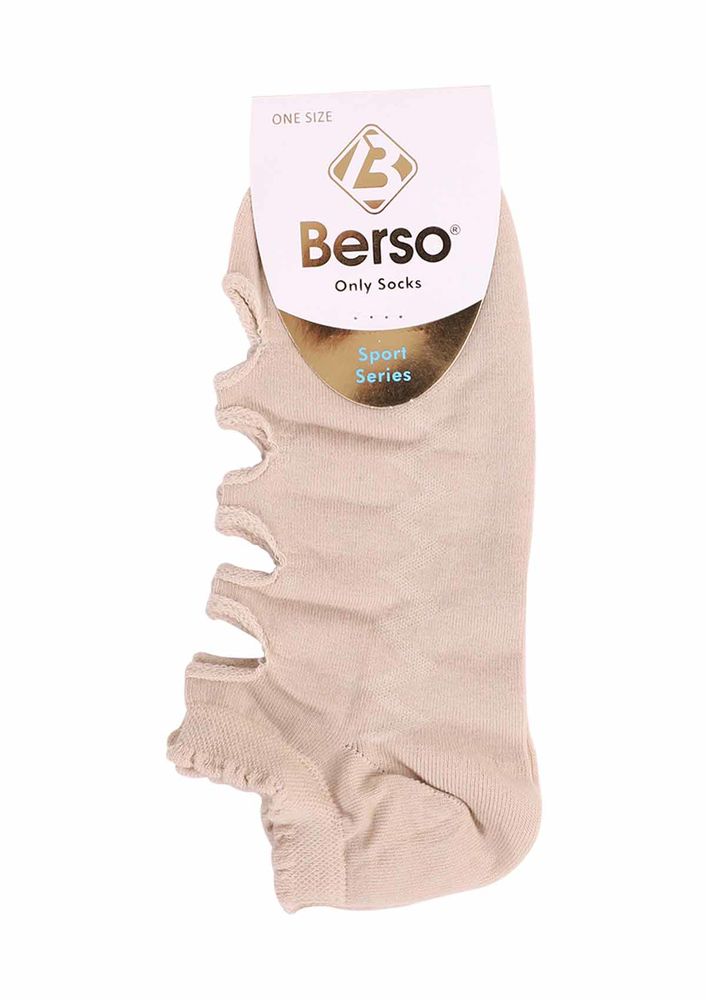 Berso Üstü Delikli Babet Çorap 089 | Krem