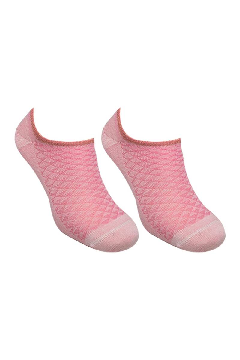 Kadın Bambu Sneakers Desenli Çorap 27603 | Pembe